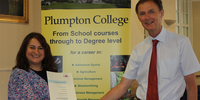 Student award at Plumpton College