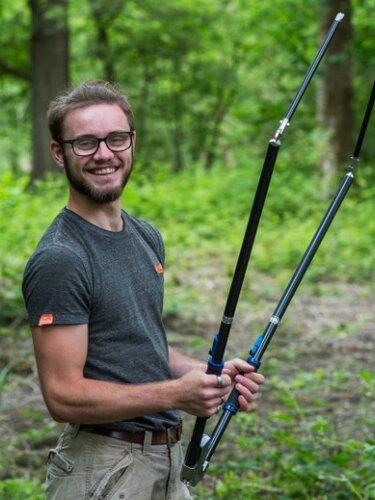 Young man in woods