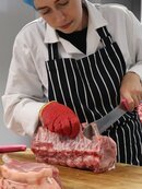 Female butchery student