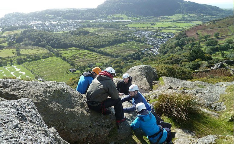 A group of student climbing