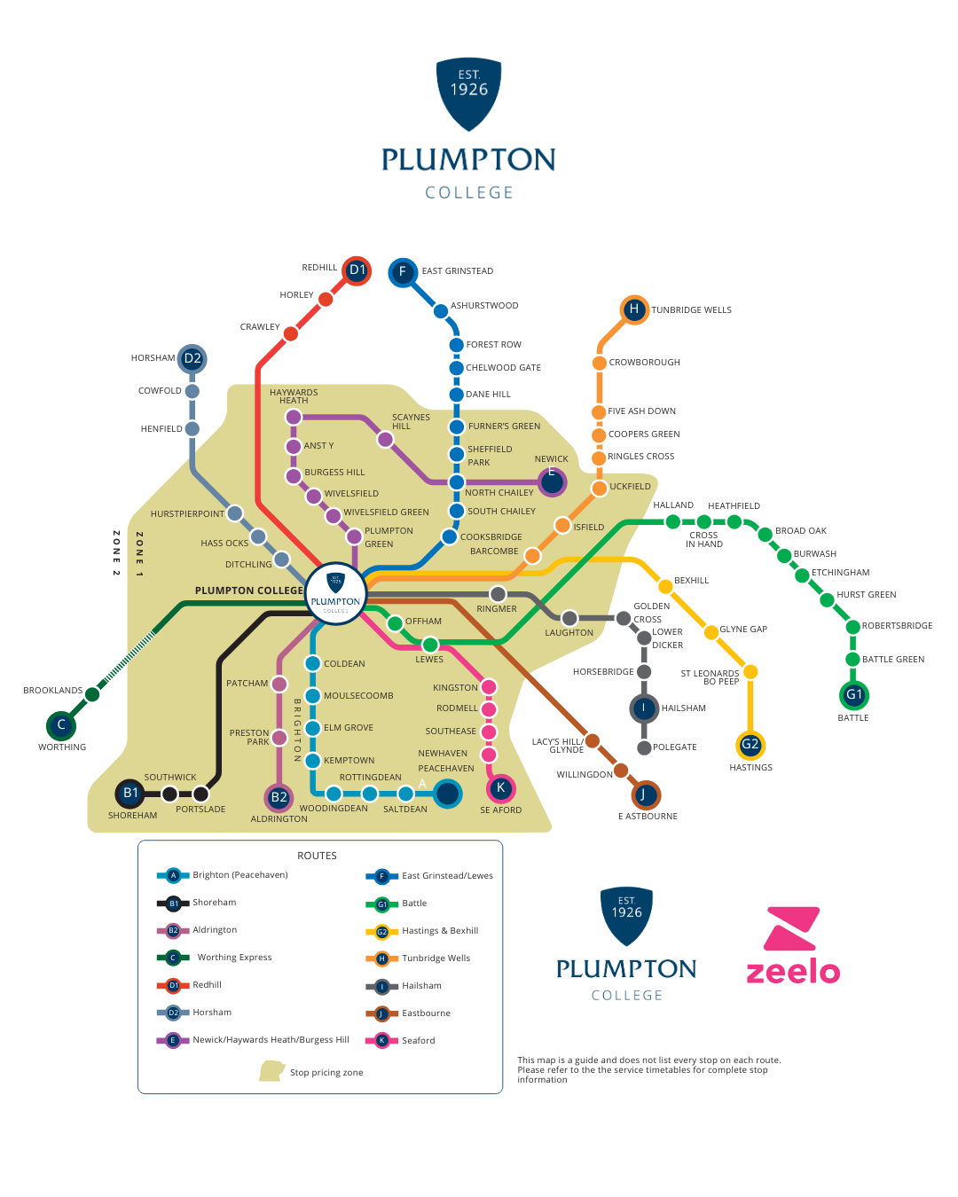 Bus Route Map for the Academic Year 25/6